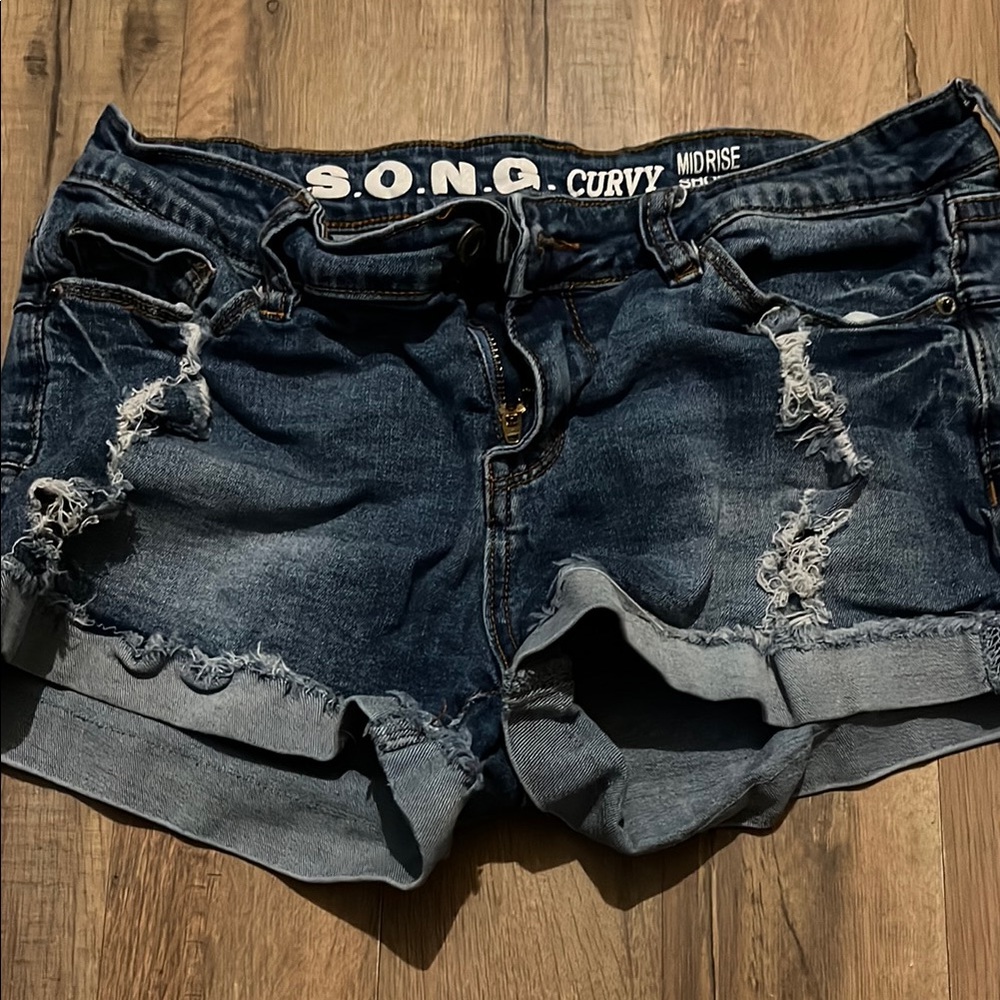Women's Blue Denim Shorts